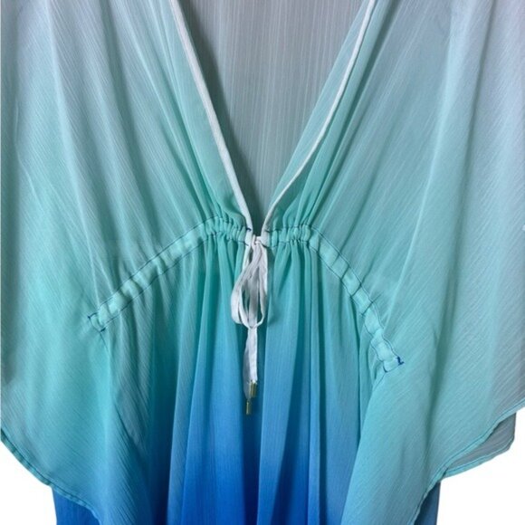 Rod Beattie Women Poncho Ruana Cover Up XXL Beach Coastal Festival Kimono - Picture 3 of 10